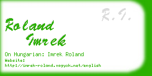 roland imrek business card